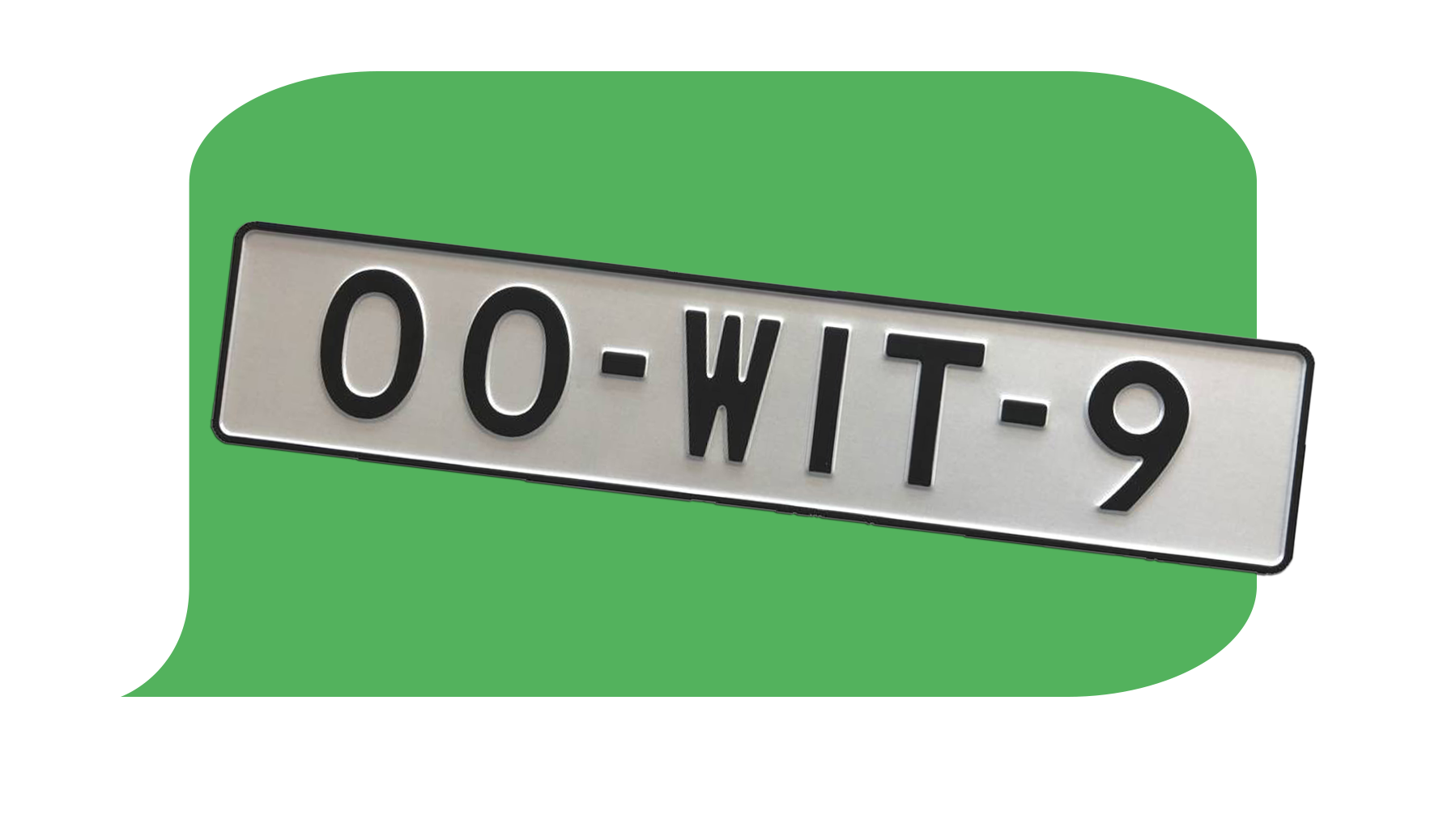 Witte kentekenplaat